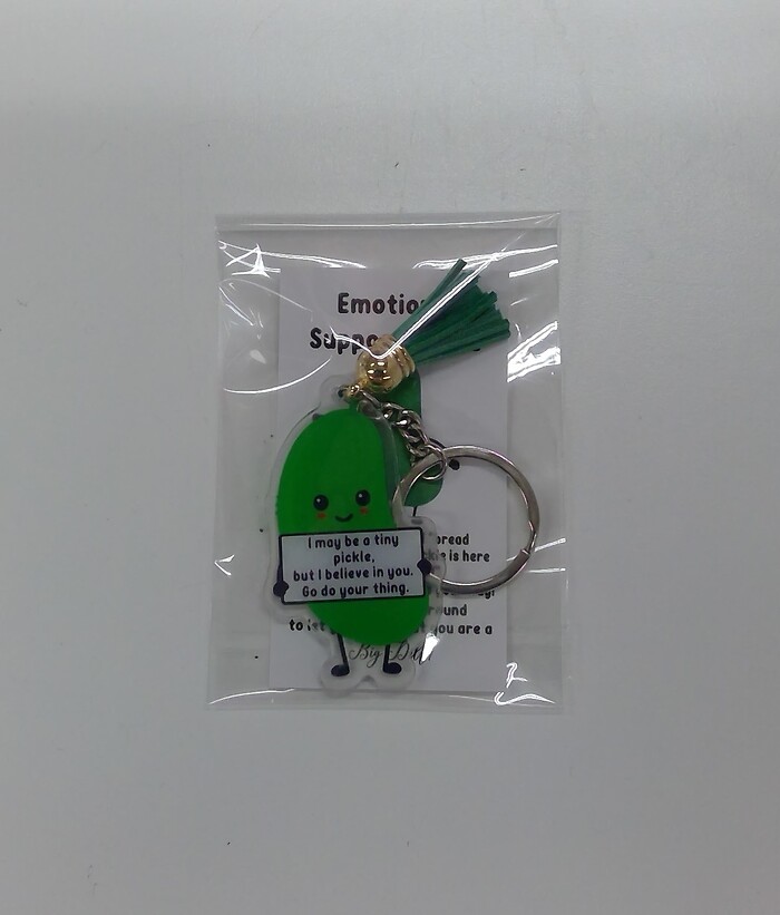 Emotional Support Pickle Keychain