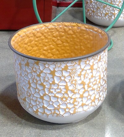 orange flower pot