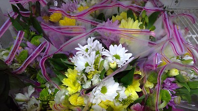 Mixed wrapped bouquet