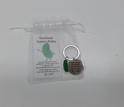 Emotional Support Pickle Keychain