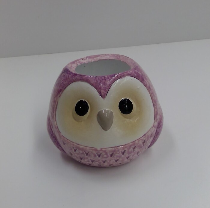 Owl Pot Purple