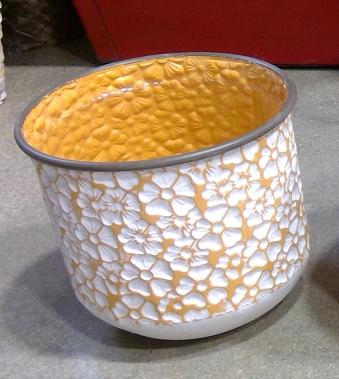 Orange flower pot